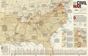 National Geographic Wall Maps: Battles of the Civil War, Tubed