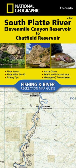 Fishing & River Map Guides #2302 Colorado South Platte River, Elevenmile Canyon Reservoir to Chatfield Reservoir