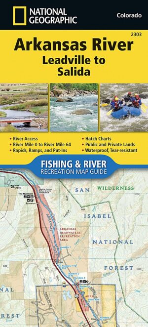 Fishing & River Map Guides #2303 Colorado Arkansas River, Leadville to Salida