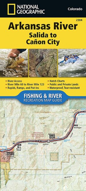 Fishing & River Map Guides #2304 Colorado Arkansas River Salida to Canon City
