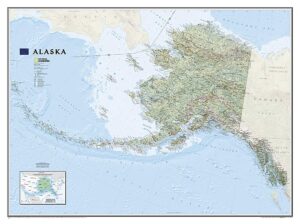 National Geographic Wall Maps: United States - Alaska, Tubed