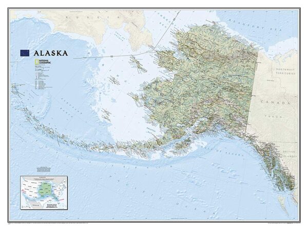 National Geographic Wall Maps: United States - Alaska, Tubed