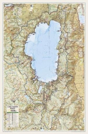 National Geographic Wall Maps: United States - Lake Tahoe Basin Wall Map