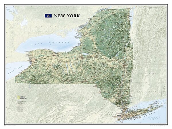 National Geographic Wall Maps: United States - New York Map