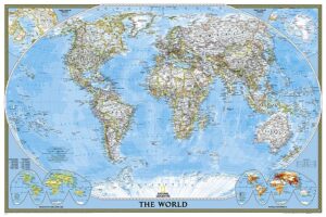 National Geographic Wall Maps: World Classic, Enlarged & Tubed