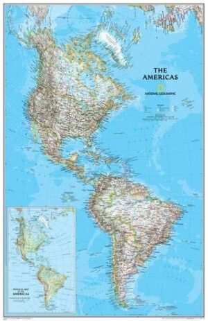 National Geographic Wall Maps: the Americas Classic