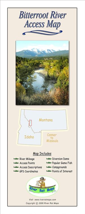 River Rat Maps: Montana Bitteroot River Access Map