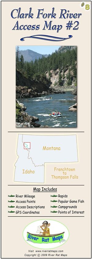 River Rat Maps: Montana Clark Fork #2 River Access Map