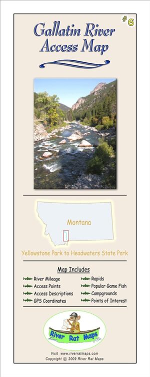 River Rat Maps: Montana Gallatin River Access Map
