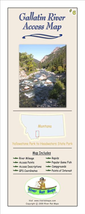 River Rat Maps: Montana Gallatin River Access Map