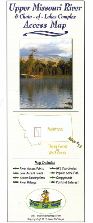 River Rat Maps: Montana Missouri #1 River Access Map