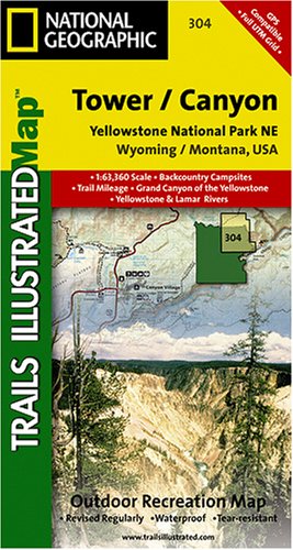 Trails Illustrated Maps: Wyoming - Yellowstone National Park, Ne/tower/canyon